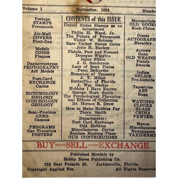 Antique Advertisement For Magazine 1926 Hobby News Sales W Front Page Sample SEE - Picture 4 of 8